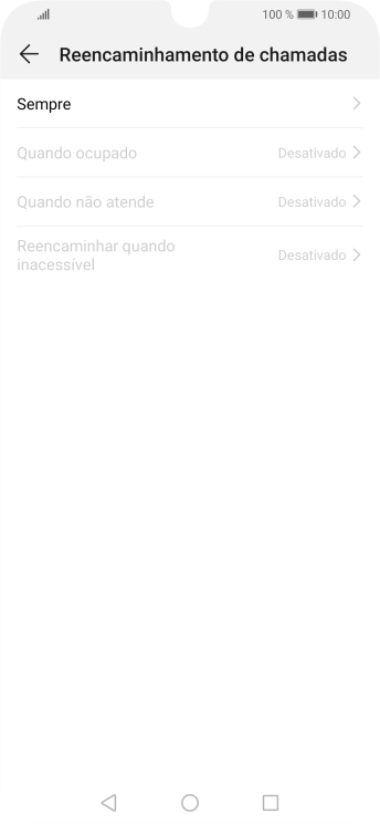 Prima o tipo de desvio pretendido.