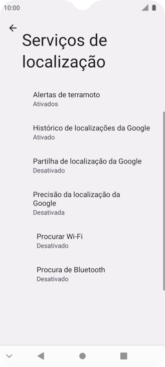 Prima Precisão da localização da Google.