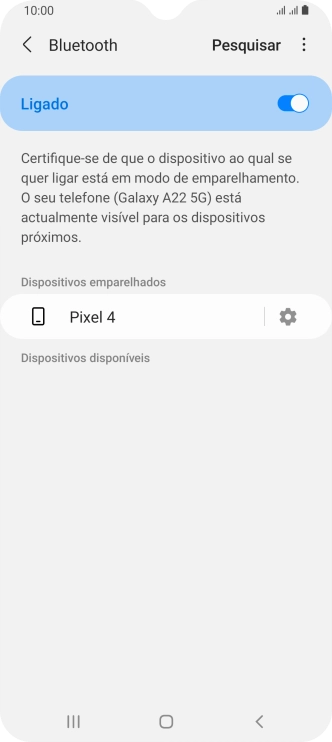 Prima a tecla de início para terminar e voltar ao ecrã inicial.
