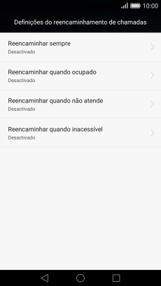 Prima o tipo de desvio pretendido.