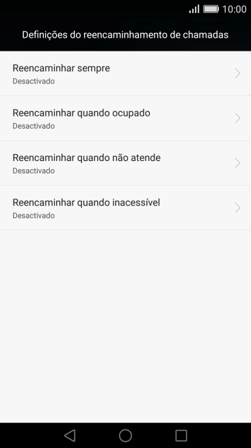 Prima o tipo de desvio pretendido.