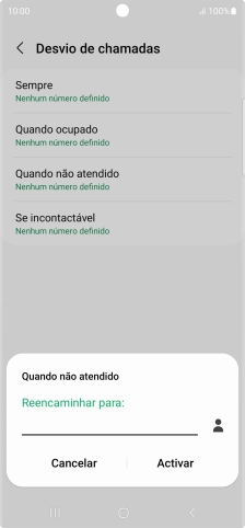 Introduza 123 e prima Activar.