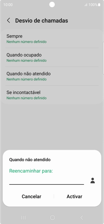 Introduza 123 e prima Activar.