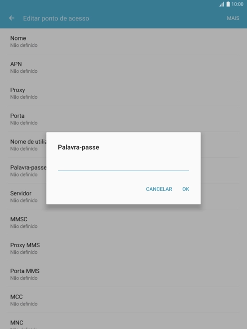 Introduza vodafone e prima OK.