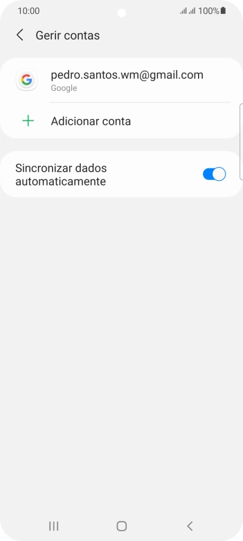 Prima Adicionar conta.