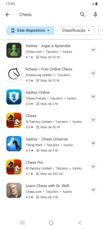 Prima a app pretendida.