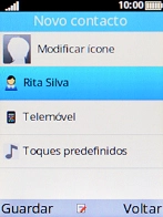 Escolha Telemóvel e introduza o número pretendido.