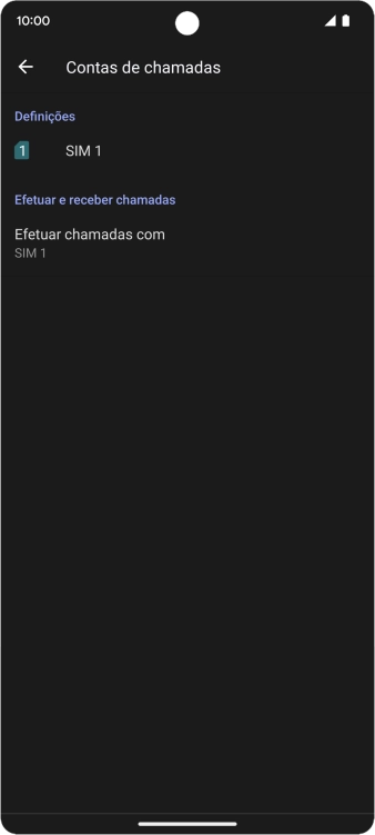 Prima o nome do cartão SIM.