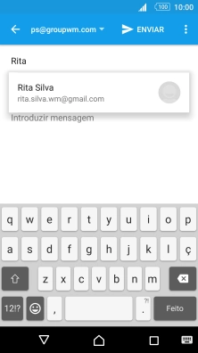 Prima o contacto pretendido.