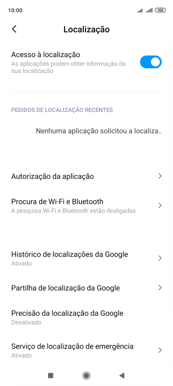 Prima Autorização da aplicação.