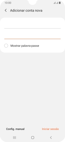 Prima Iniciar sessão.