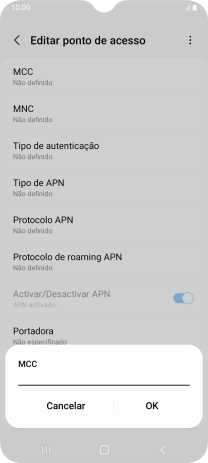Introduza 268 e prima OK.