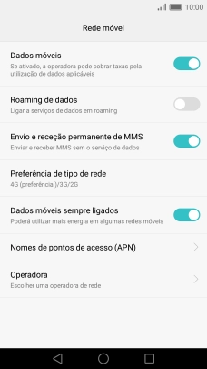 Prima Operadora e aguarde enquanto o telefone procura as redes.