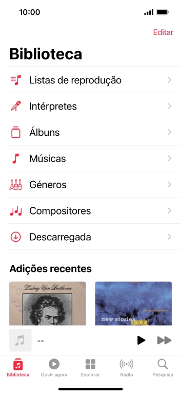 Prima Listas de reprodução.
