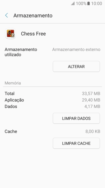 Prima a tecla de início para terminar e voltar ao ecrã inicial.