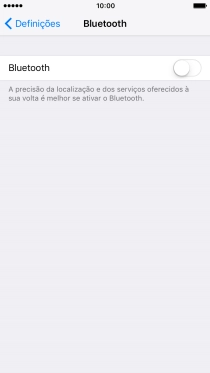 Prima o indicador para ativar a função.