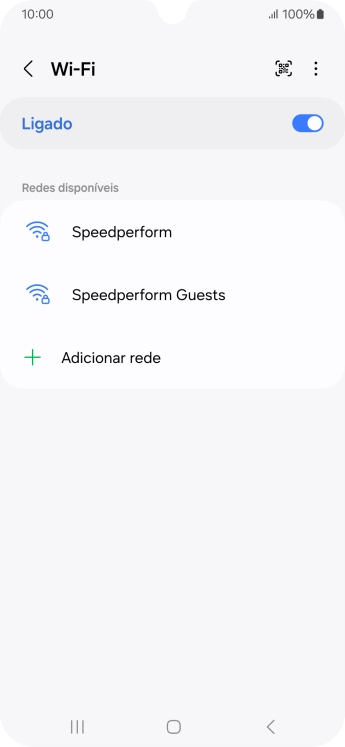 Prima o ícone de menu.