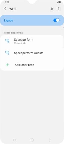 Prima o ícone de menu.