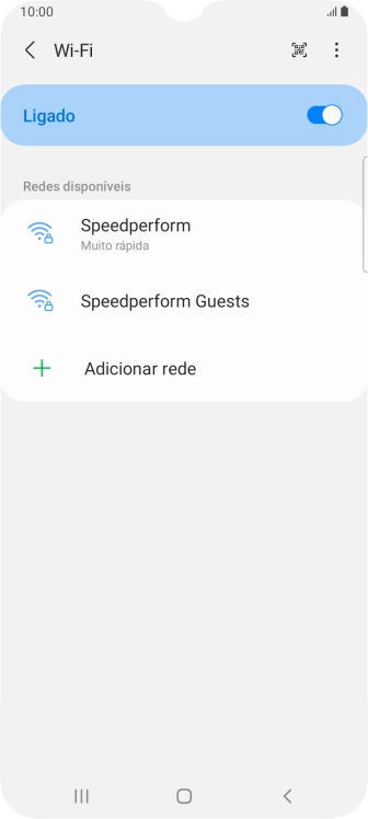 Prima o ícone de menu.