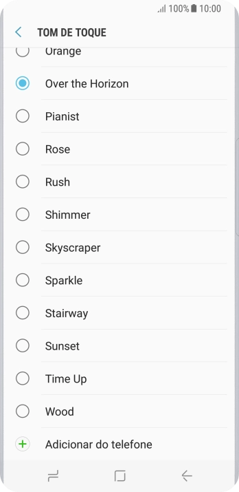 Prima Adicionar do telefone.