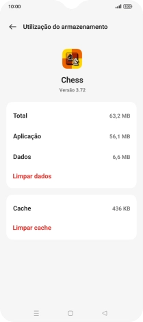 Prima Limpar cache.