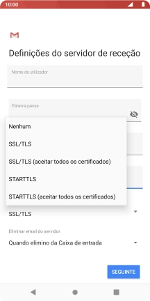 Prima Nenhuma para desativar a função.