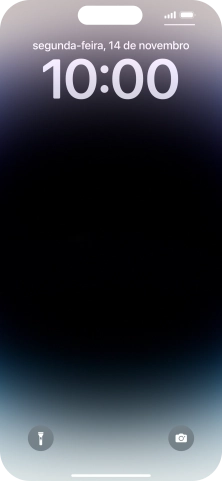 Prima durante um momento em qualquer ponto do ecrã de bloqueio.