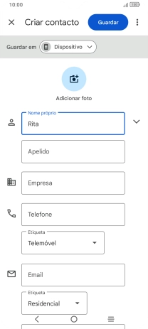 Prima Apelido, e introduza o apelido pretendido.