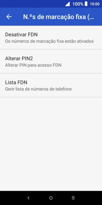 Prima Desativar FDN para desativar a marcação permitida.