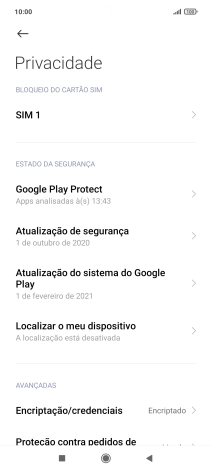 Prima o nome do cartão SIM.