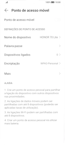 Prima Palavra-passe e introduza a password pretendida.