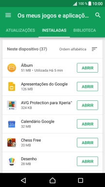 Prima a app pretendida.