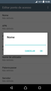 Introduza Vodafone MMS e prima OK.