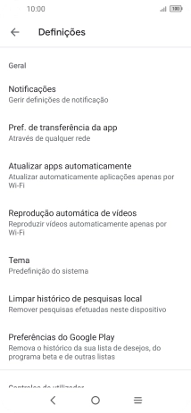Prima Atualizar apps automaticamente.