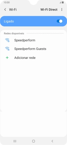 Prima a rede Wi-Fi pretendida.