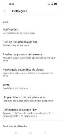 Prima Atualizar apps automaticamente.