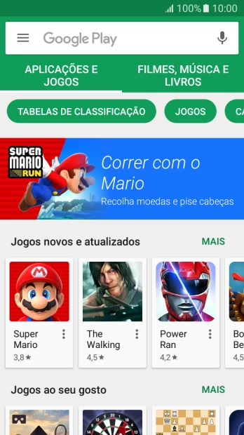 Prima a caixa de pesquisa.