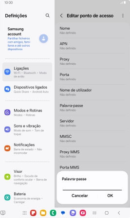 Introduza vodafone e prima OK.