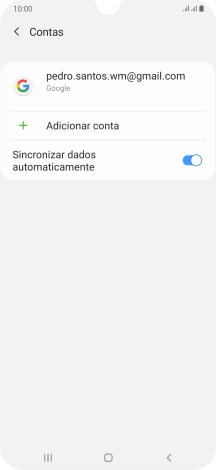 Prima Adicionar conta.