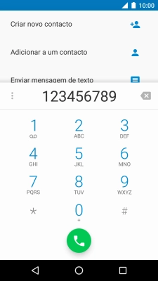 Marque o número pretendido e prima o ícone de chamada.