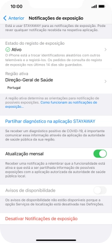 Prima Estado do registo de exposição.