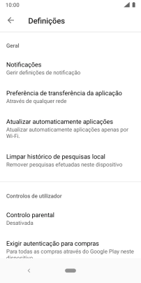 Prima Atualizar automaticamente aplicações.