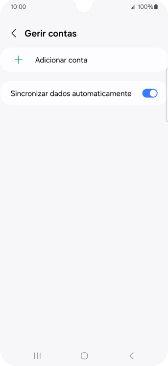 Prima Adicionar conta.