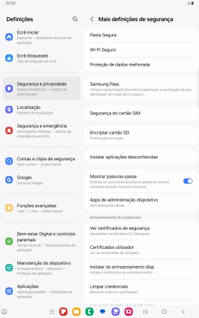 Prima Segurança do cartão SIM.