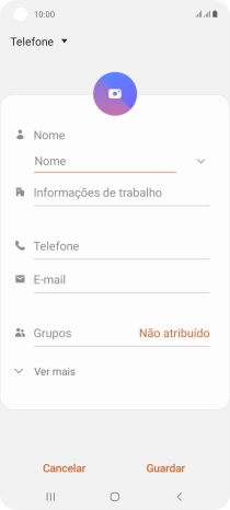 Prima a lista suspensa da lista de contactos.