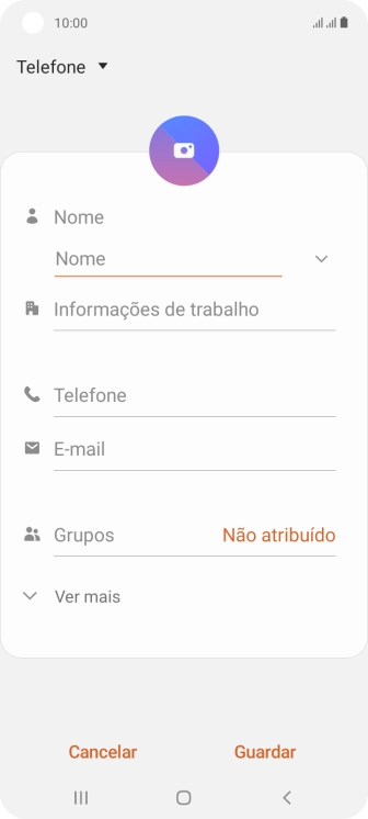 Prima a lista suspensa da lista de contactos.