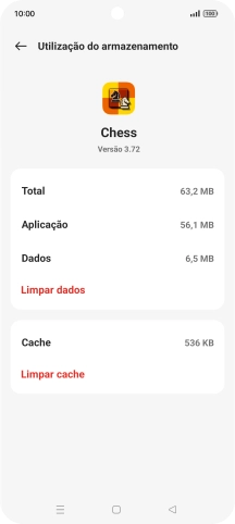 Prima Limpar cache.