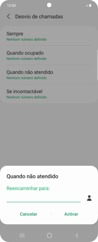 Introduza 123 e prima Activar.