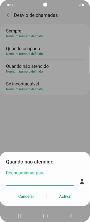 Introduza 123 e prima Activar.