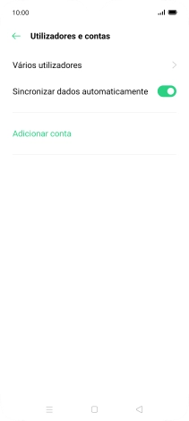 Prima Adicionar conta.